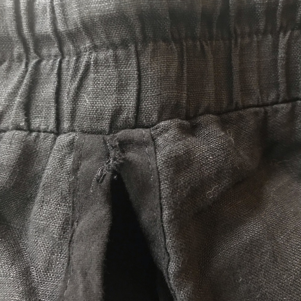 James Perse Drawstring Side Split Linen Shorts 3 - image 4